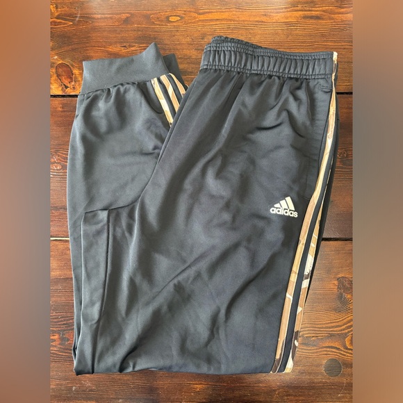 adidas Other - ADIDAS Mens Track Pants Camo Black Brown Size XL